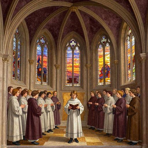 Renaissance Choirboy in Cathedral Nave