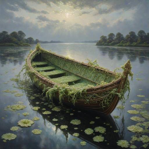 Luminescent Boat of Water Nymphs