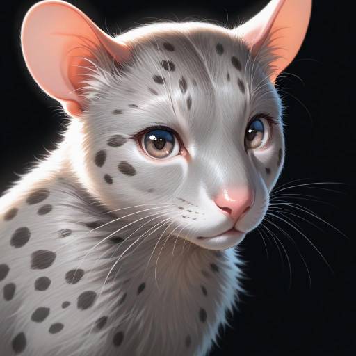 Realistic Mouse with Hazel Eyes on Black Realistic Mouse with Hazel Eyes on Black