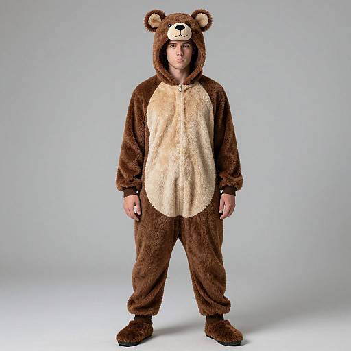 Realistic Bear Onesie Costume Boy