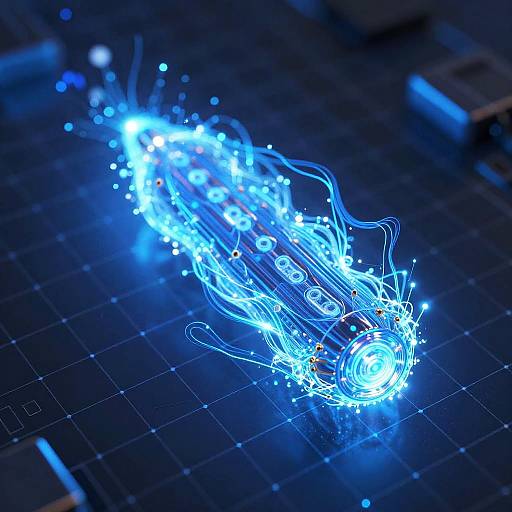 Glowing Blue Energy Spread