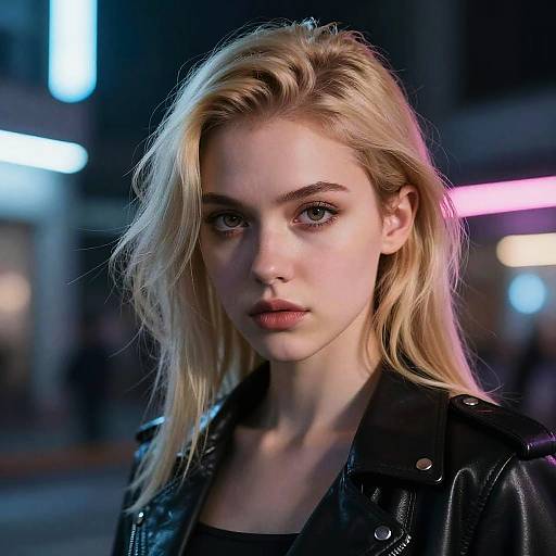 Futuristic Cyberpunk Blonde Female