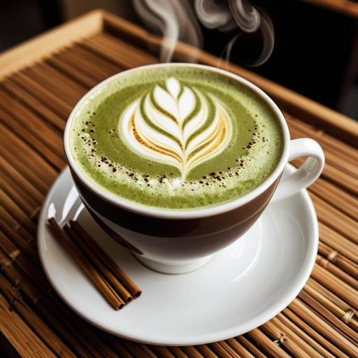 Creamy Matcha Latte with Latte Art
