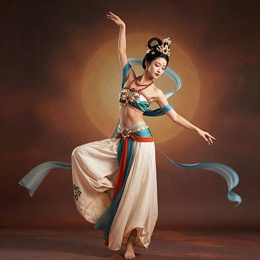 Traditional Dunhuang Dance Pose