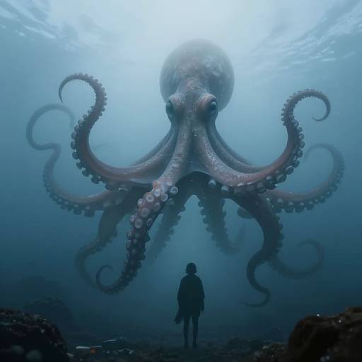 Ethereal Fog Octopus and Figure