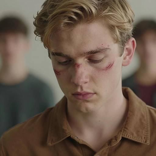 Somber Portrait of a Young Man