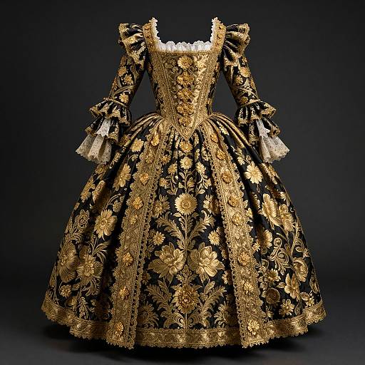Ornate Baroque Woman's Dress