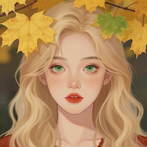 Autumn Beauty: A Radiant Young Woman