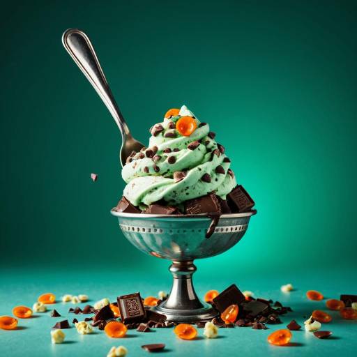 Mint Chocolate Chip Ice Cream with Reese's Pieces