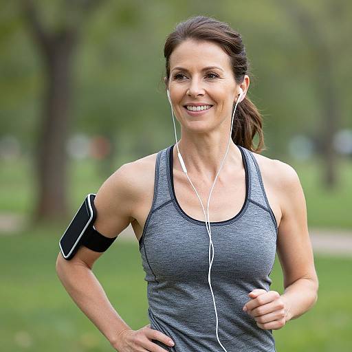 Smiling Woman After Fitness Workout