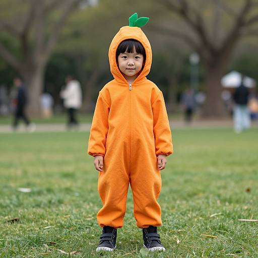Child in Orange Wonderfruit Costume