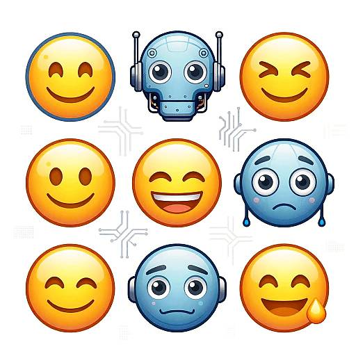 Cybernetic AI Emoji Art Collection