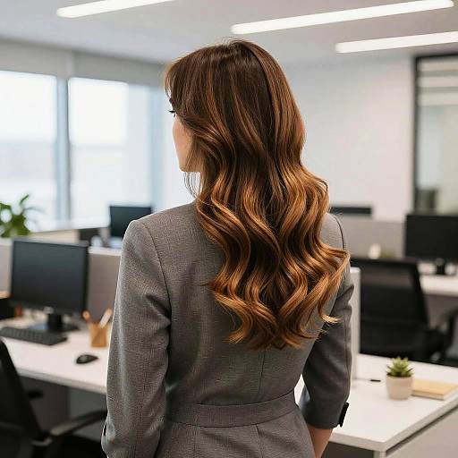 Face-Framing Highlights on Businesswoman