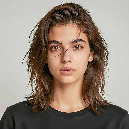 Portrait of a Young Woman with Brown Hair