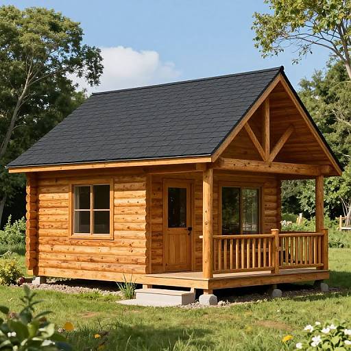 Rustic Cozy Wooden Cabin Kit
