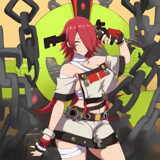 Illustration of A.b.a, guilty gear in the style of Jabara tornado
