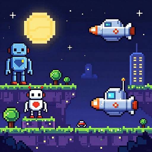 Retro Futuristic Pixel Art Generator