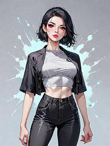 Stylish Woman in Casual Chic Outfit