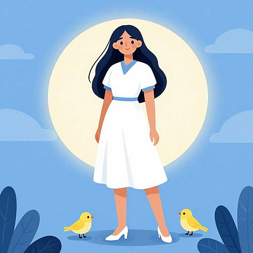 Confident Woman with Light Halo