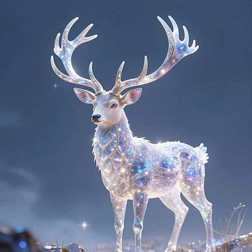 Ethereal Stag with Nebula Antlers