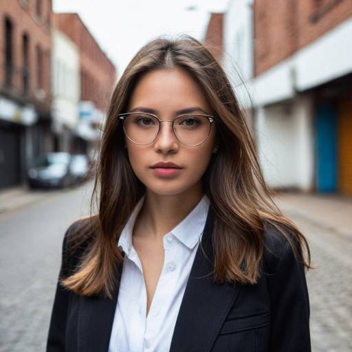 Realistic Girl in Outdoor Alley Scene