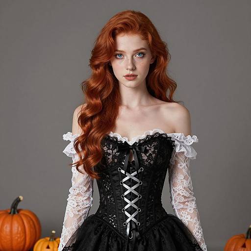 Elegant Vintage Halloween Costume Portrait