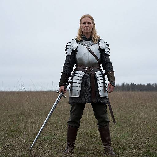 Female Viking Warrior in Field