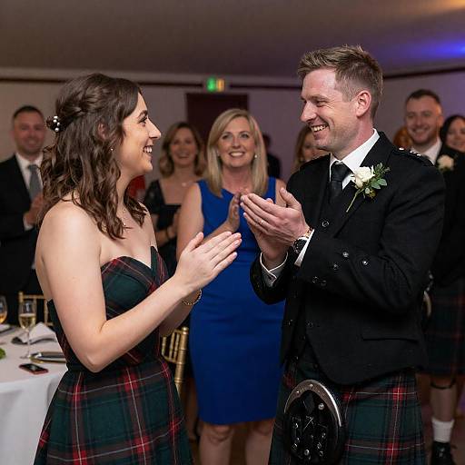 Joyous Scottish Wedding Reception Moment