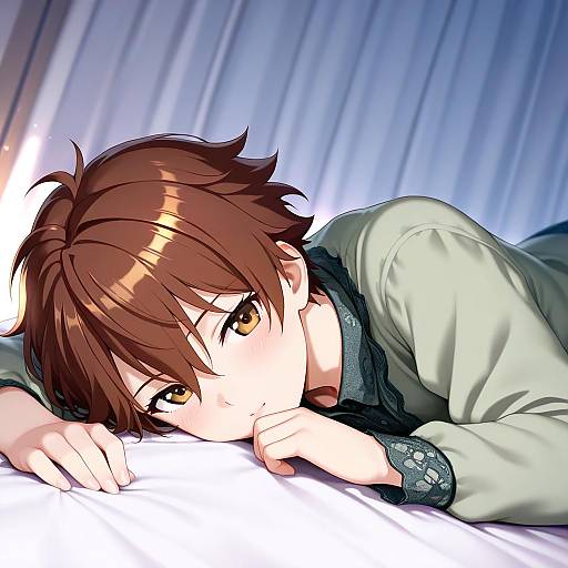 Illustration of Morisawa chiaki, ensemble stars! in the style of Tsubasa (abchipika)