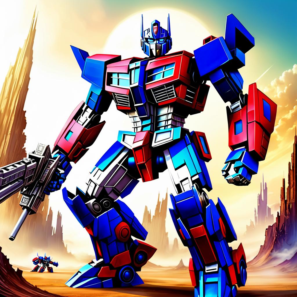 Surreal Dreamlike Optimus Prime Fantasy