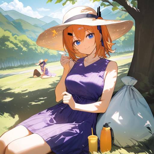 Charming Outdoor Picnic with Adachi Rei