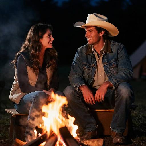 Cozy Campfire Moments Under Starry Skies