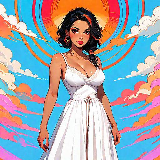 Bohemian Desert Fashion: A Colorful Portrait