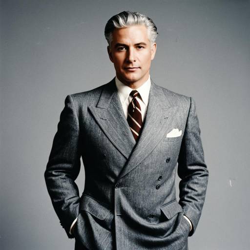 Stylish Man in 1940s Double-Breasted Suit