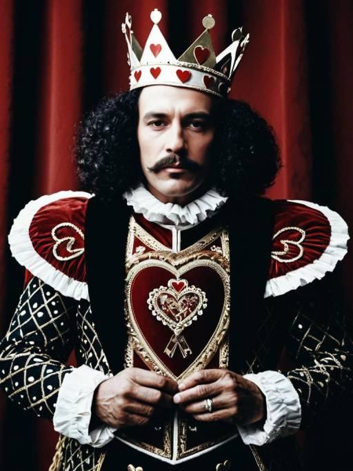 Man in King of Hearts Costume Portrait