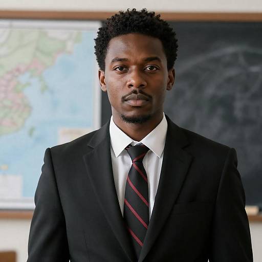 Serious Black Man in Formal Attire