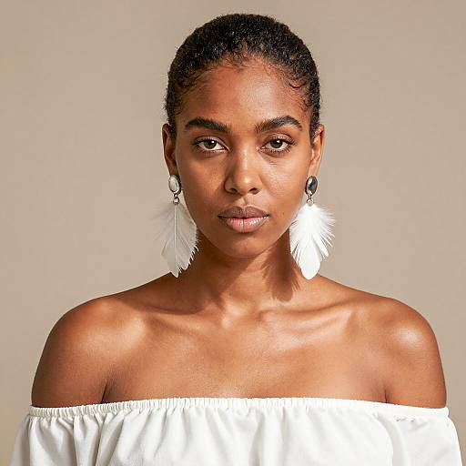 Elegant Portrait of a Dark-Skinned Woman