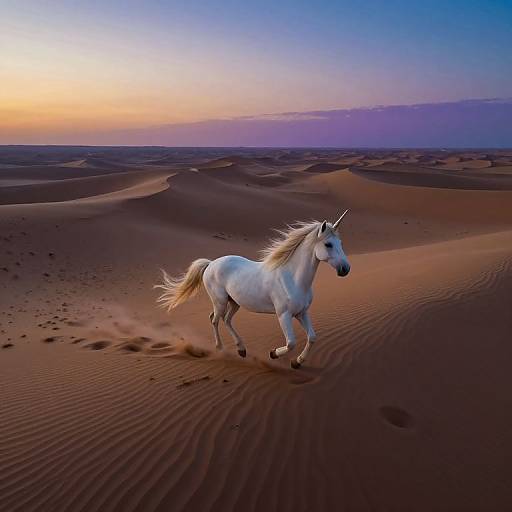 Surreal Unicorn Desert Dusk