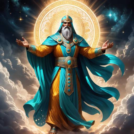 Majestic Ancient King with Divine Aura
