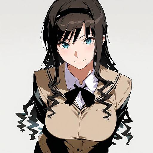 Illustration of Morishima haruka, amagami in the style of Kurowa