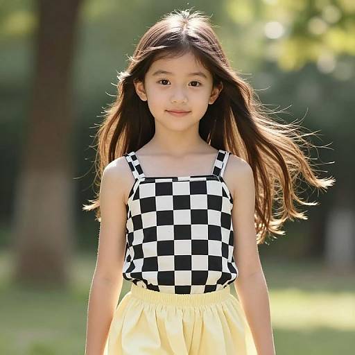 Sunlit Portrait of a Young Girl