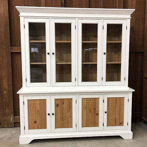 Antique Distressed White Cupboard