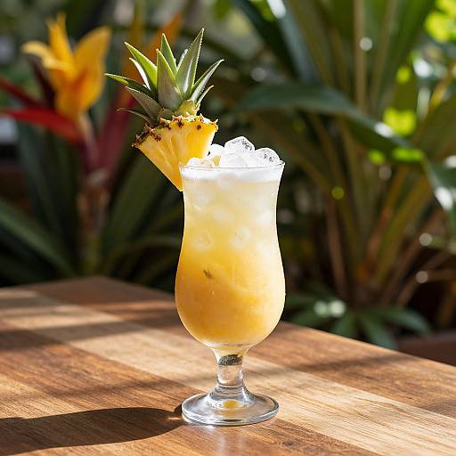 Elegant Pineapple Summer Cocktail Art