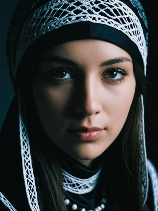 Photorealistic Headshot of Woman in Mina Costume