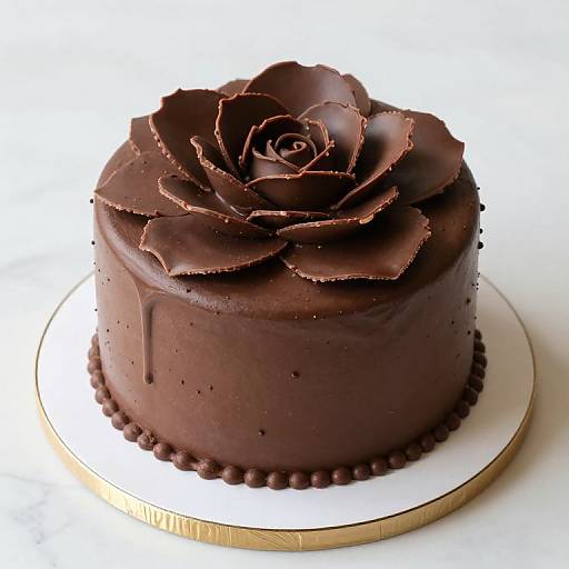 Elegant Chocolate Flower Cake Design