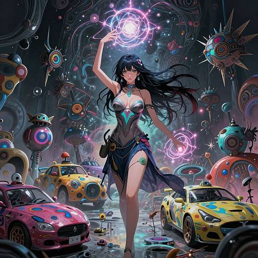 Surreal Anime Magic Spell Casting