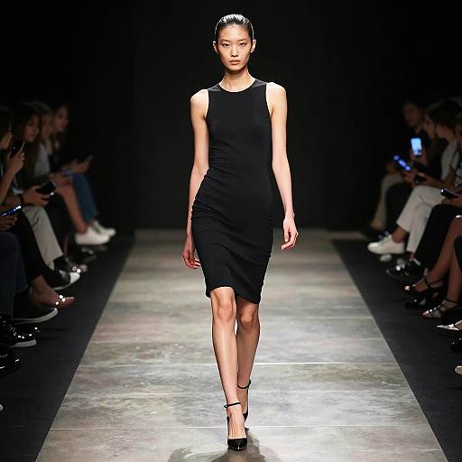 Graceful Posture on Fashion Runway