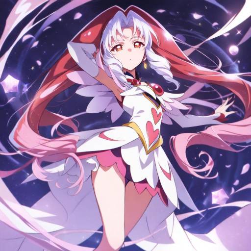 Illustration of Akagi towa, go! princess precure in the style of Hayakawa harui