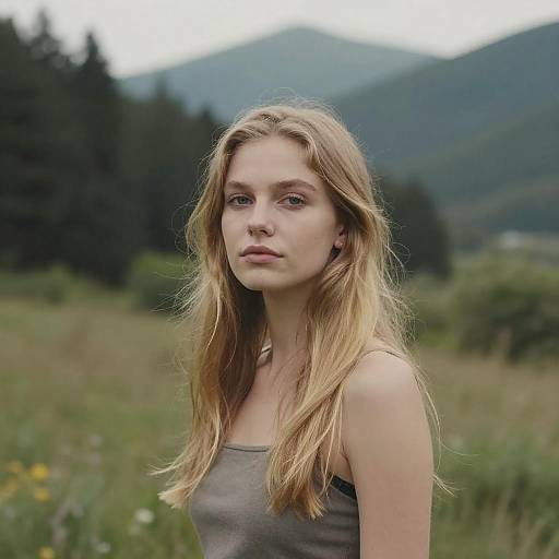Serene Outdoor Portrait of Young Woman