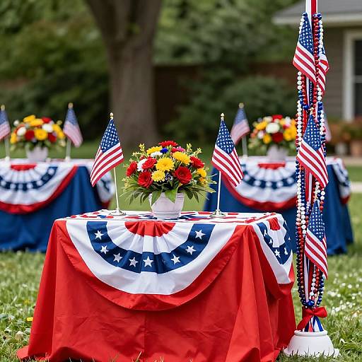 Festive 4th of July Patriotic Tablescape